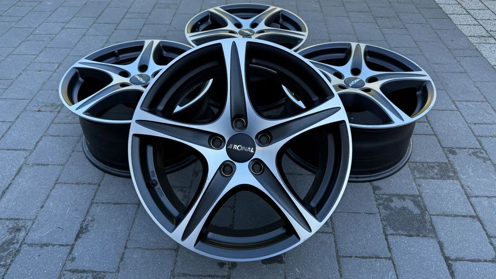 Alufelgi r17 5x112 koła aluminiowe ET35 8J Mercedes Audi Seat VW Skoda felgi Ronal r56 KBA48936