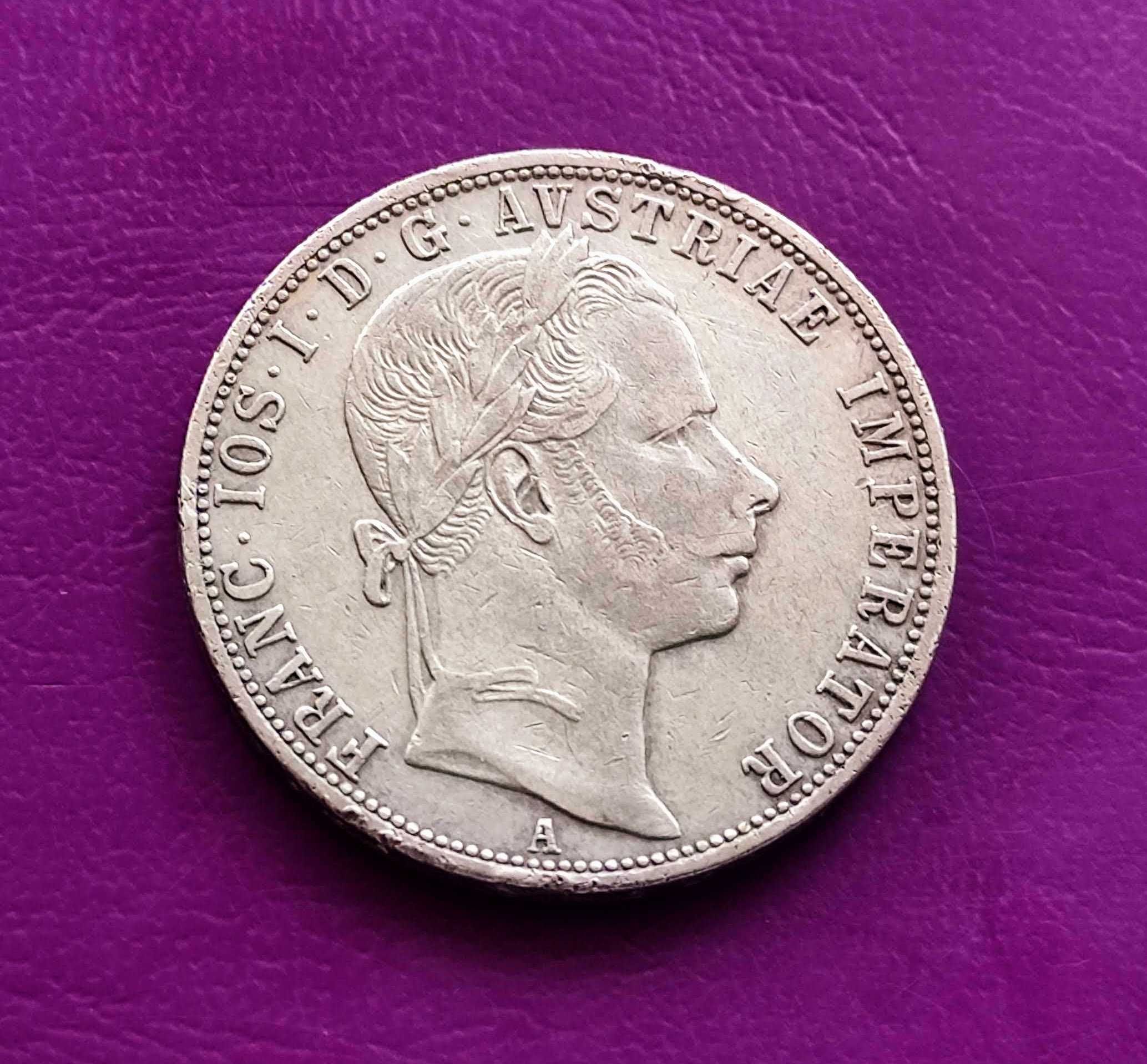 Moneta 1 FLOREN 1859 A / AUSTRIA - Srebro - Rzadkość !