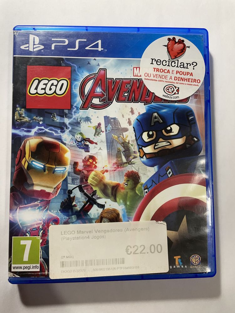 jogo para ps4 (LEGO Marvel Vengadores)