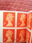 7 selos 1st classe da Rainha Isabel II de Inglaterra - s/ marca de cha