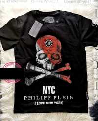 koszulka męska bawełniana Z cyrkoniami Philipp Plein rozmiar M