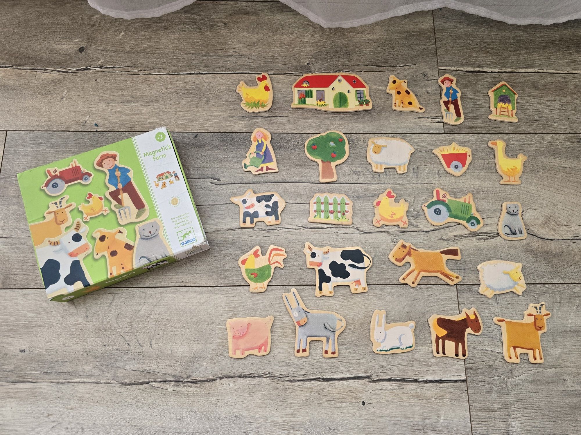 Djeco magnesy farma magnetics farm magnetyczne puzzle