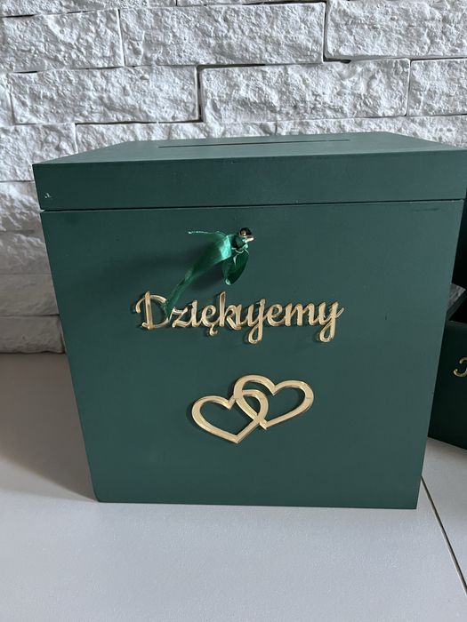 Skrzynka na koperty ślubne pudełko na obrączki koszyczki ratunkowe