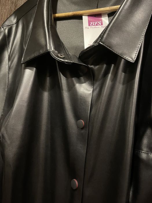 Платье эко кожа большого размера