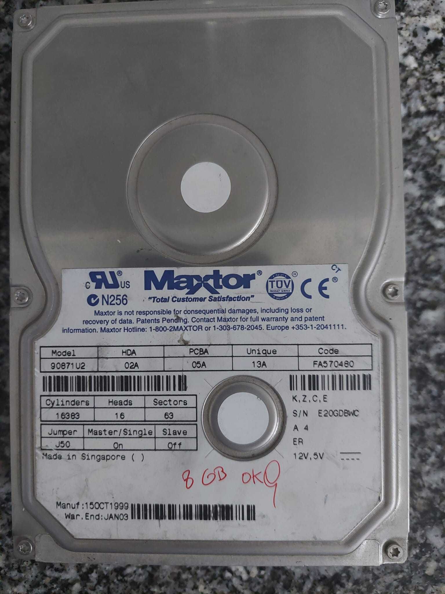 Discos ATA varias marcas e modelos