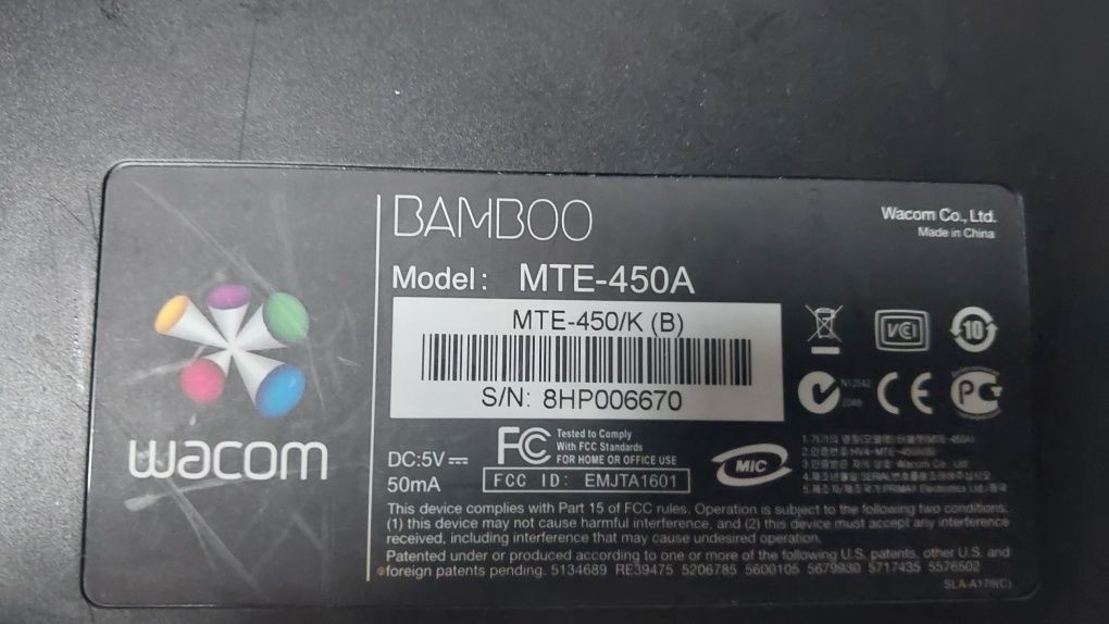 Tablet graficzny Wacom Bamboo MTE -450A