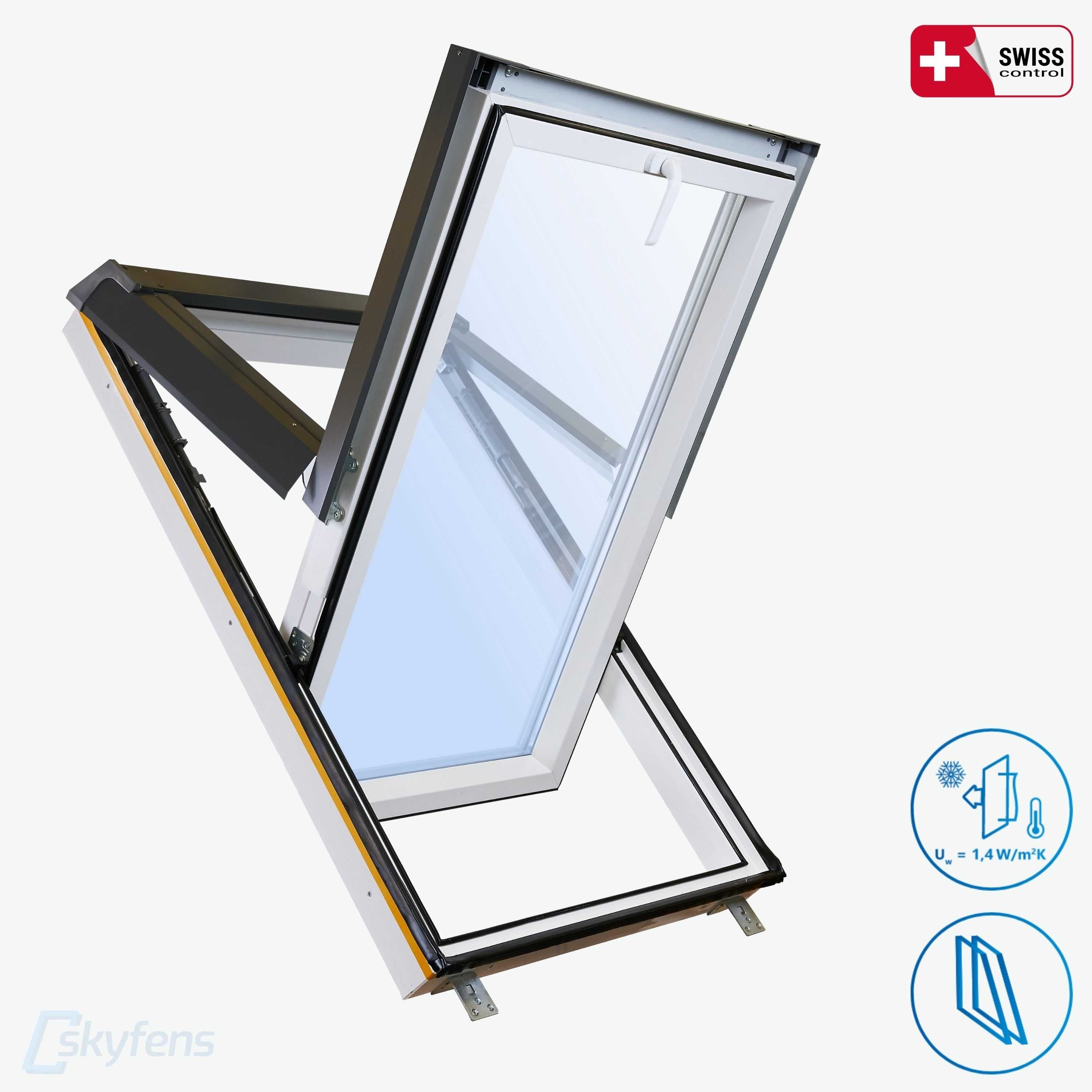 NOWE Okna dachowe PCV Skylight 55x78 66x118 78x118 78x140 + KOŁNIERZ