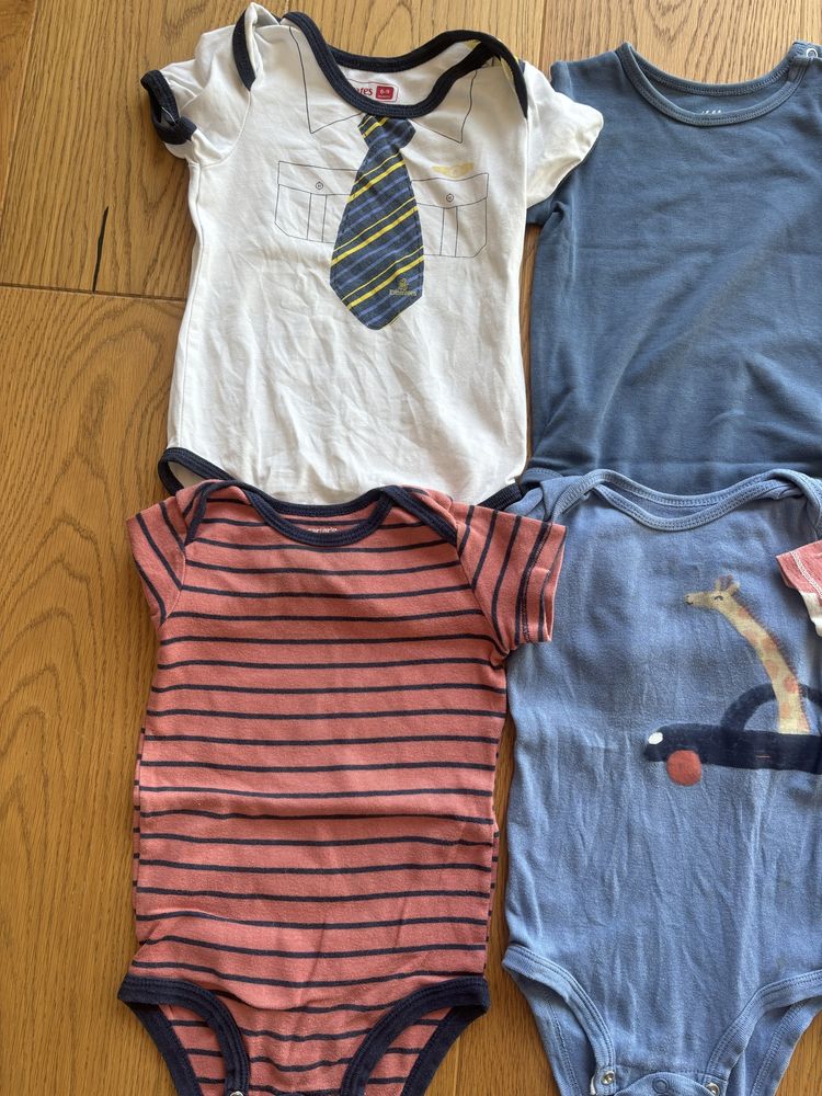 6 x body z krótkim rękawem 80 h&m carter’s