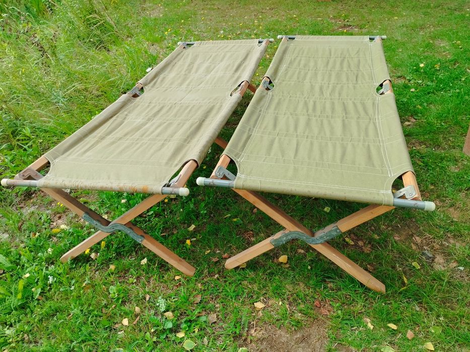 Łóżko polowe drewniane (Kanadyjka)