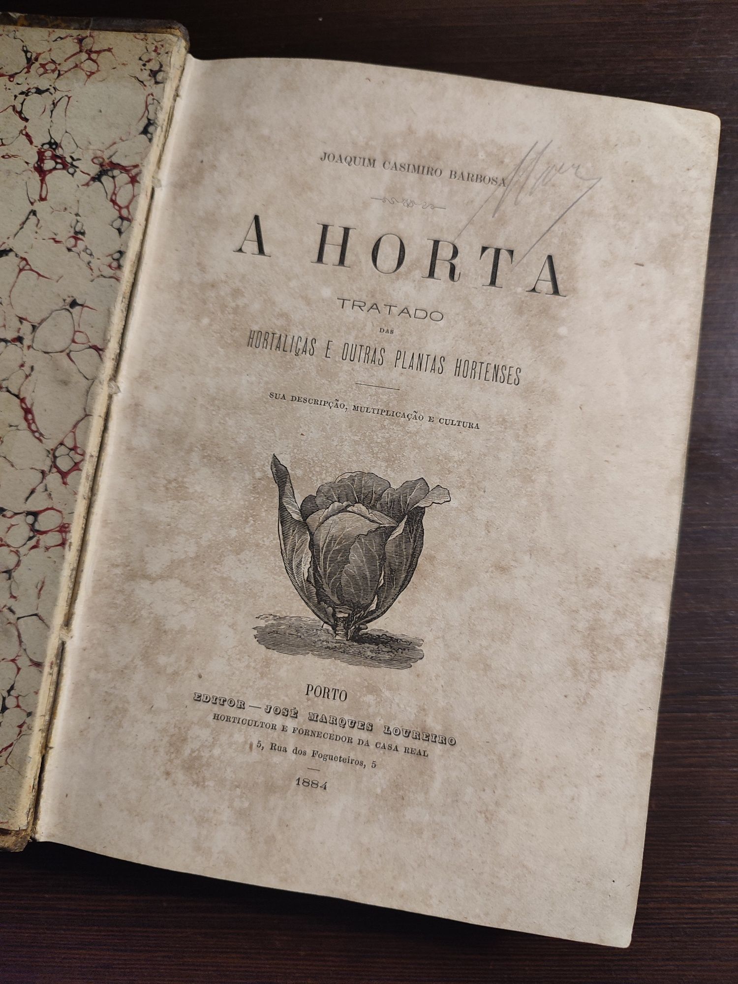 Livro Raro Antigo 1884 Agricultura A Horta