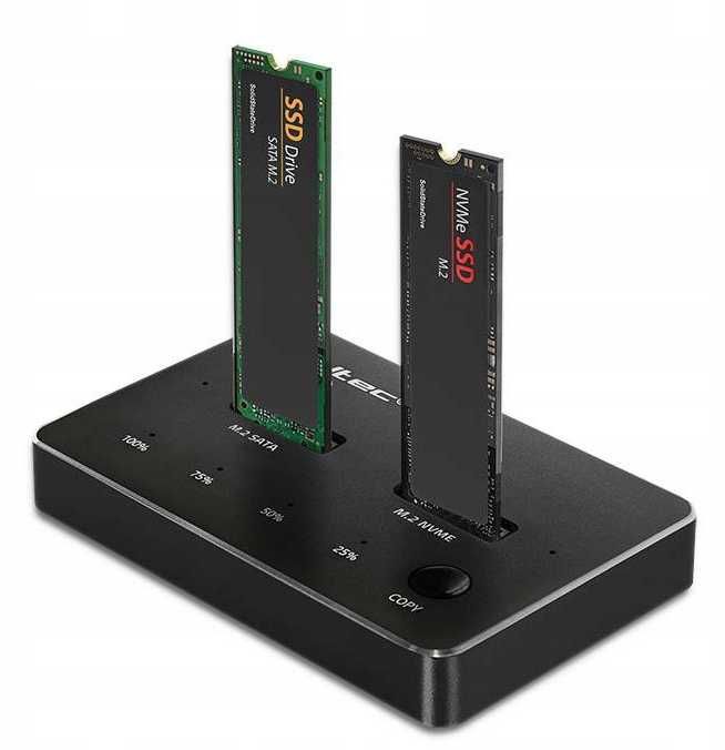 Stacja dokująca Qoltec SSD M.2 NVMe SATA USB-C DUAL 2 x 2TB PROMOCJA !