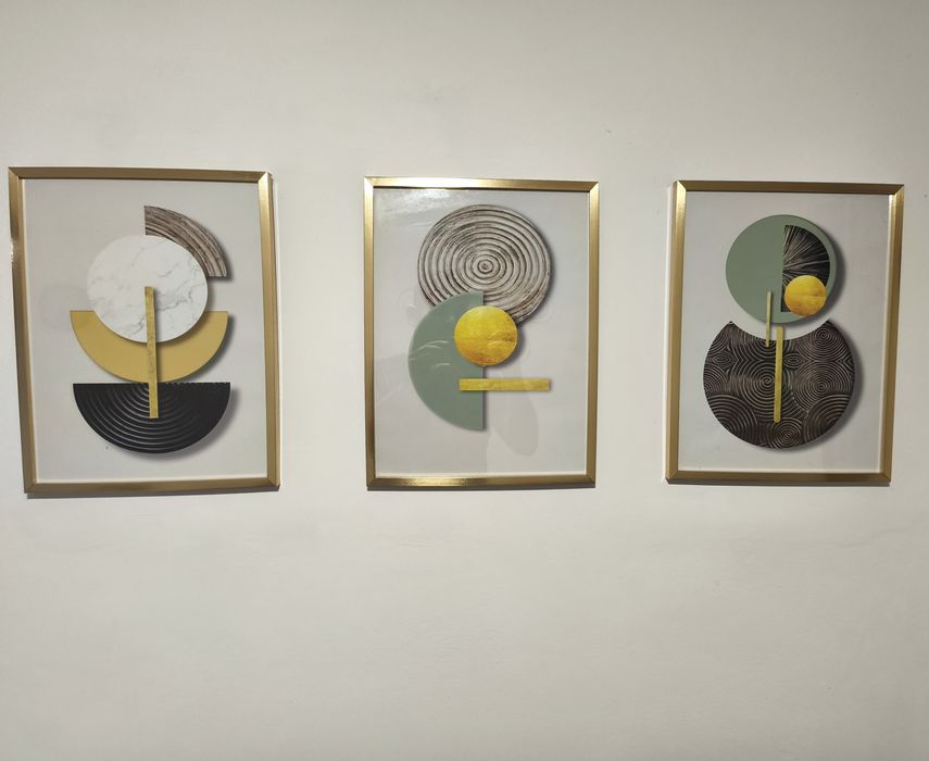 Quadros Abstractos + elemento decorativo