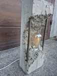 Lampa z betonu, loft