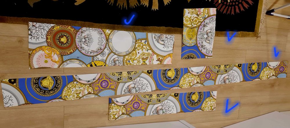 4 retalhos papel de parede VERSACE para mini projectos