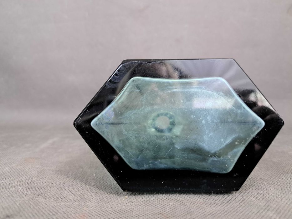 Karafka kryształowa, kieliszki, zestaw do likieru, Art Deco