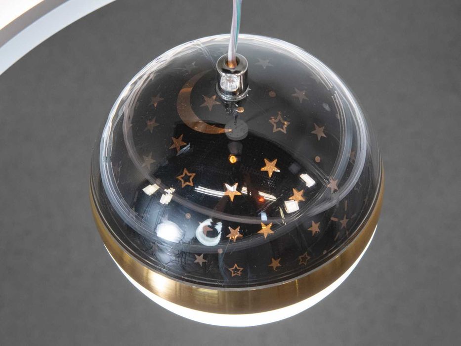 Світлодіодна підвісна люстра  з двома кільцями 85W