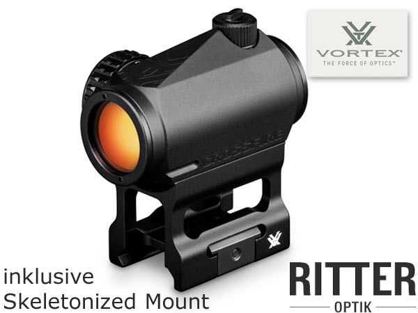 Коллиматорный прицел Vortex Crossfire Red Dot на Weaver с точкой 2 МОА