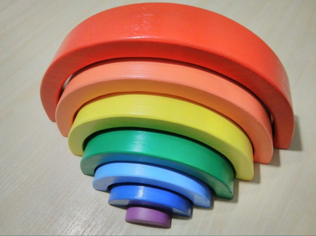 Развивающая игрушка Цветные цилиндры по методике Монтессори