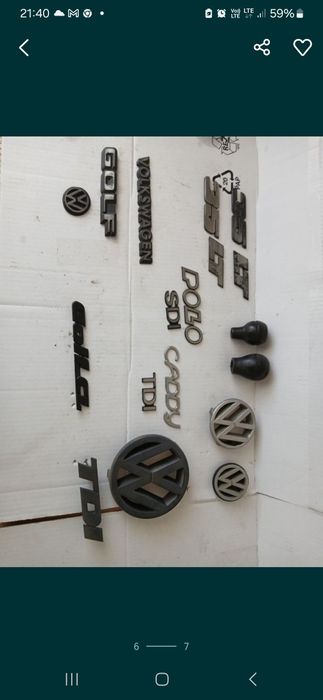 VW  GTI,GT,GL,CL Emblematy  Golf , Passat B 3. Polo Bus T4