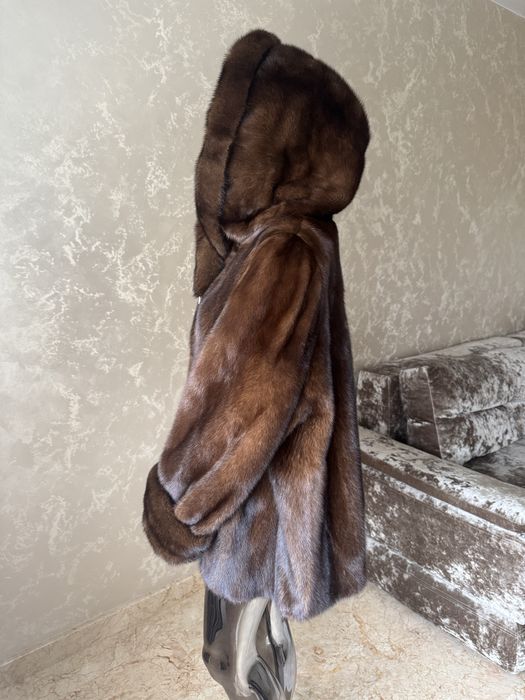 Норкова шуба , норка  , великий розмір .