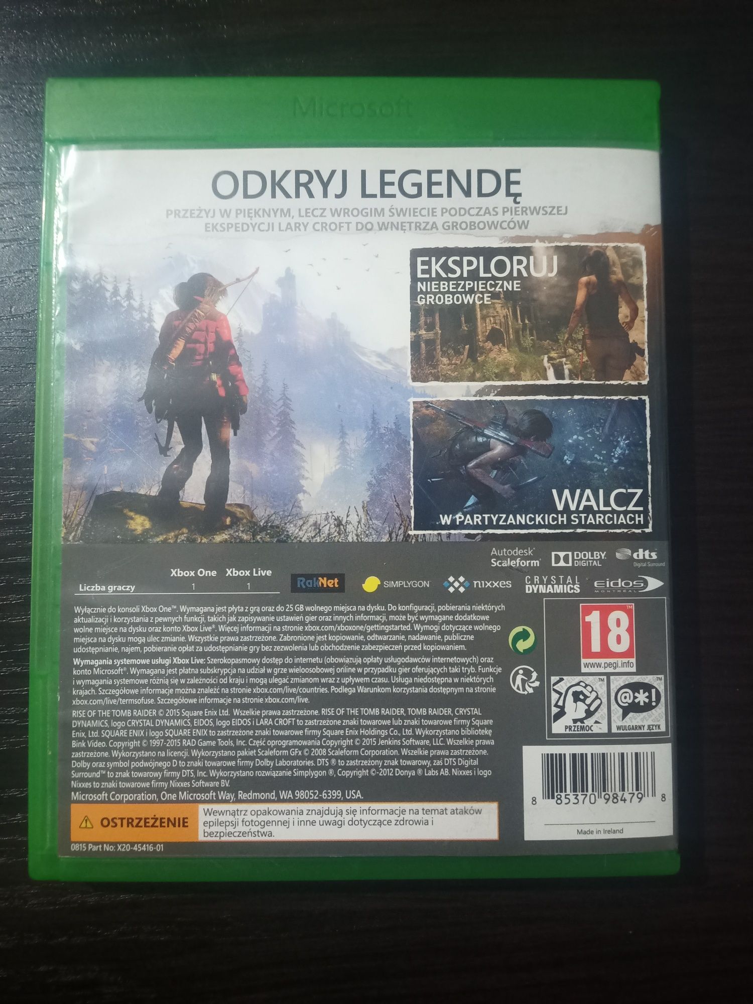 Gra Tomb Raider Xbox one