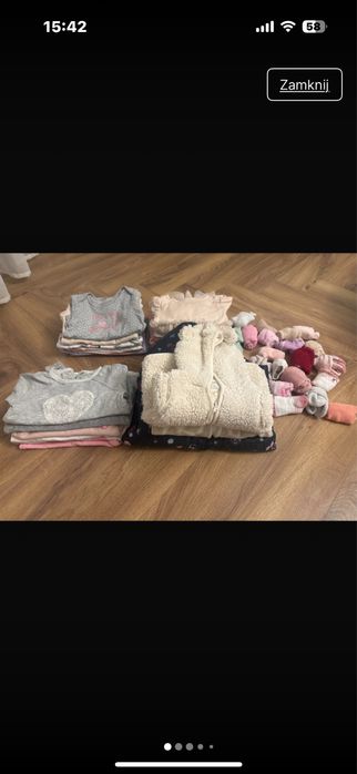 Paka ubrań dla dziewczynki 62/68