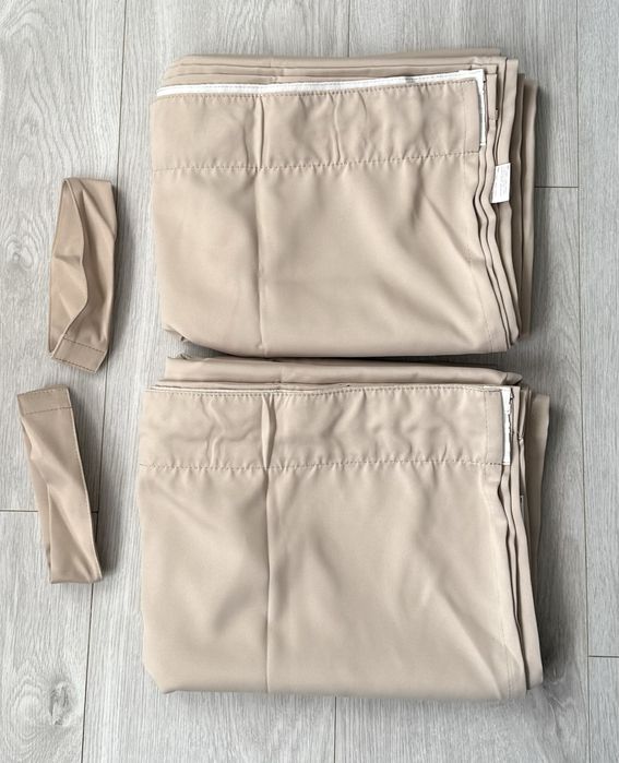 2 Zasłony 138x240cm. 100 % Zaciemniające Termiczne Z Taśmą i Tunelem