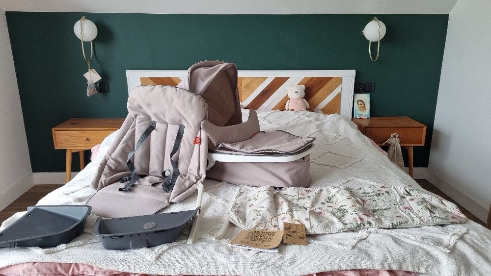 Greentom carrycot gondola i reversible beige, zaślepki,