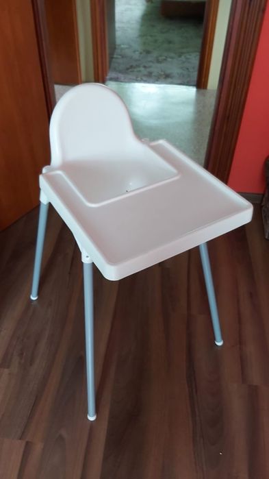 Łóżeczko z materacem i kołderką 120x60 + krzesełko do karmienia