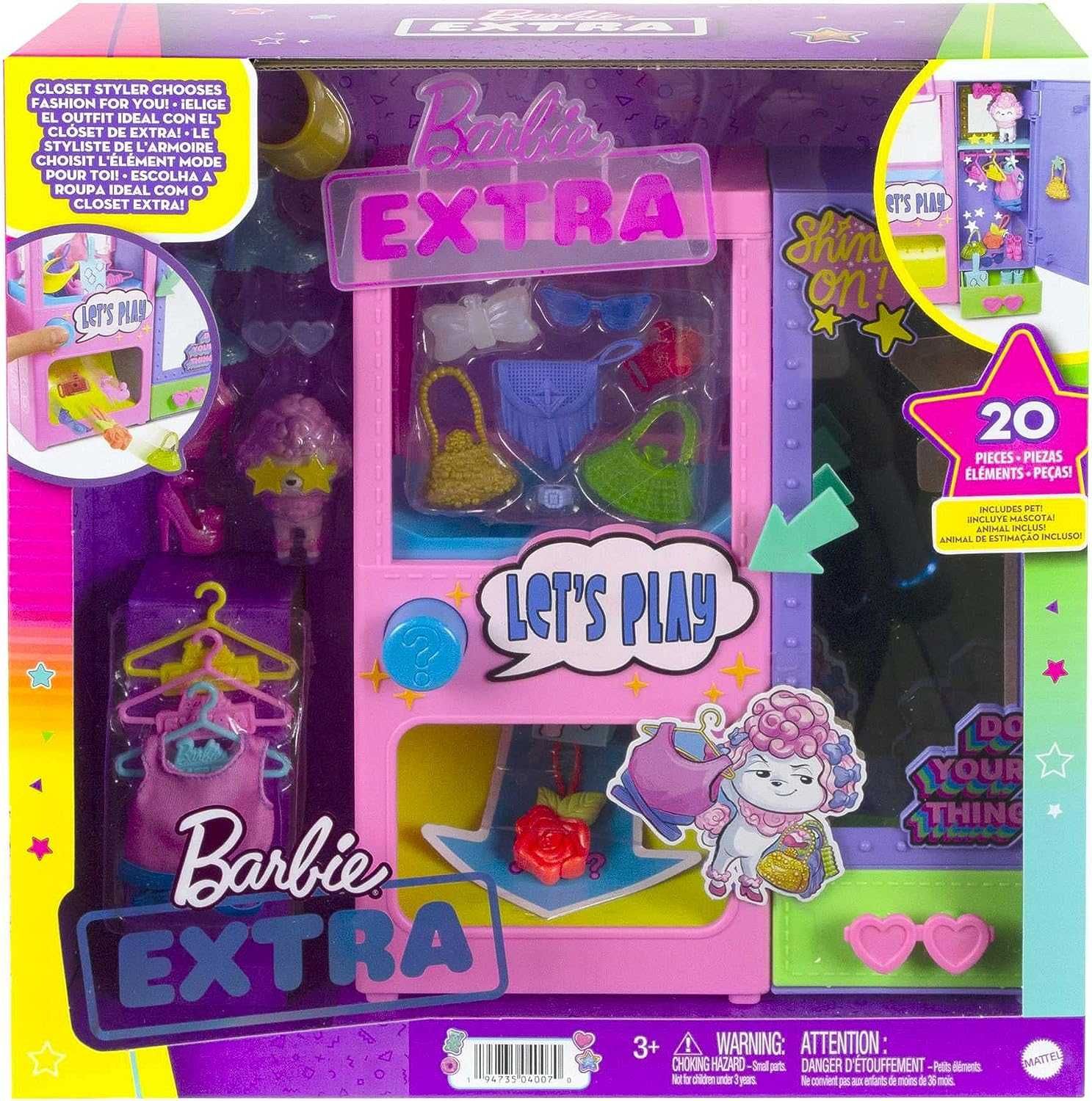 Модний ігровий екстра шкаф Barbie Extra Surprise Fashion