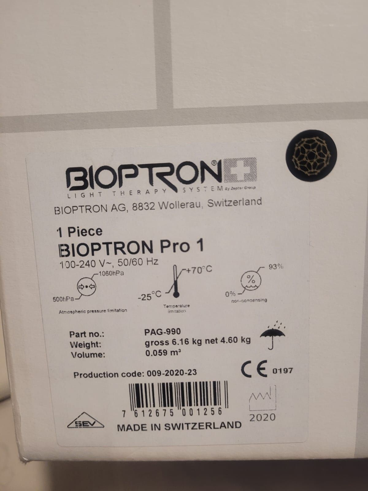 Lampa Zepter Bioptron Pro 1 - gwarancja do 09.2025