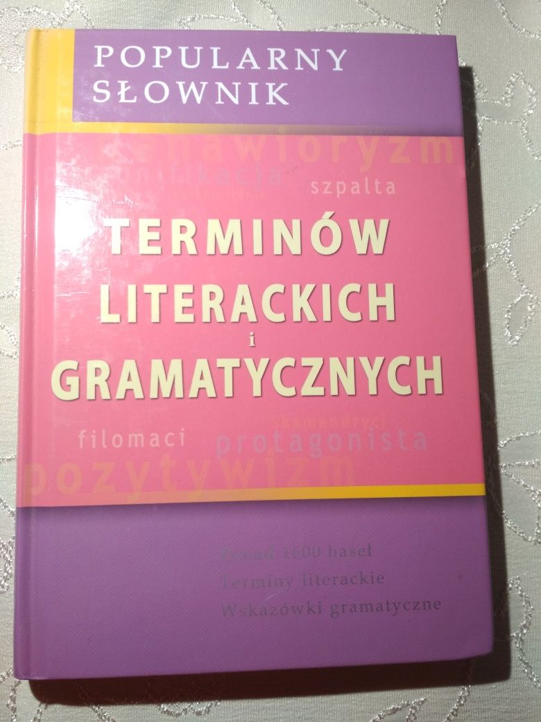 Słownik terminów literackich i gramatycznych. Matura