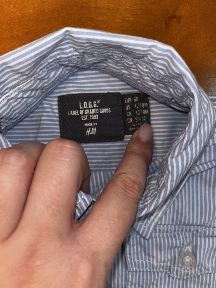 Elegancki zestaw chłopięcy h&m koszula i spodnie 86 rozmiar