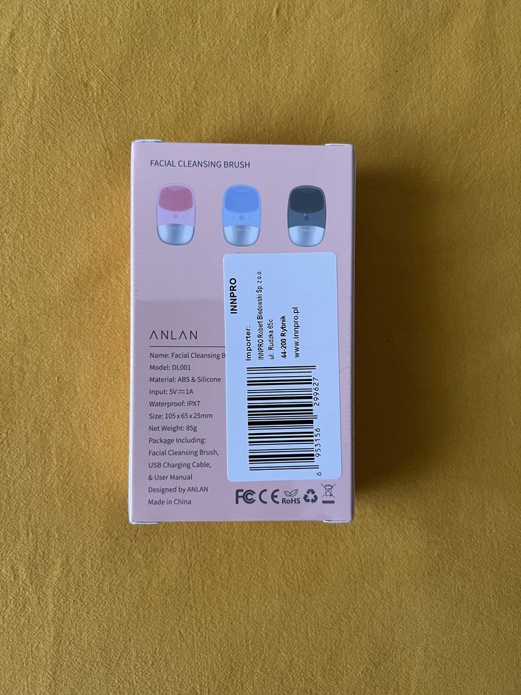 Escova Limpeza Facial ANLAN Rosa