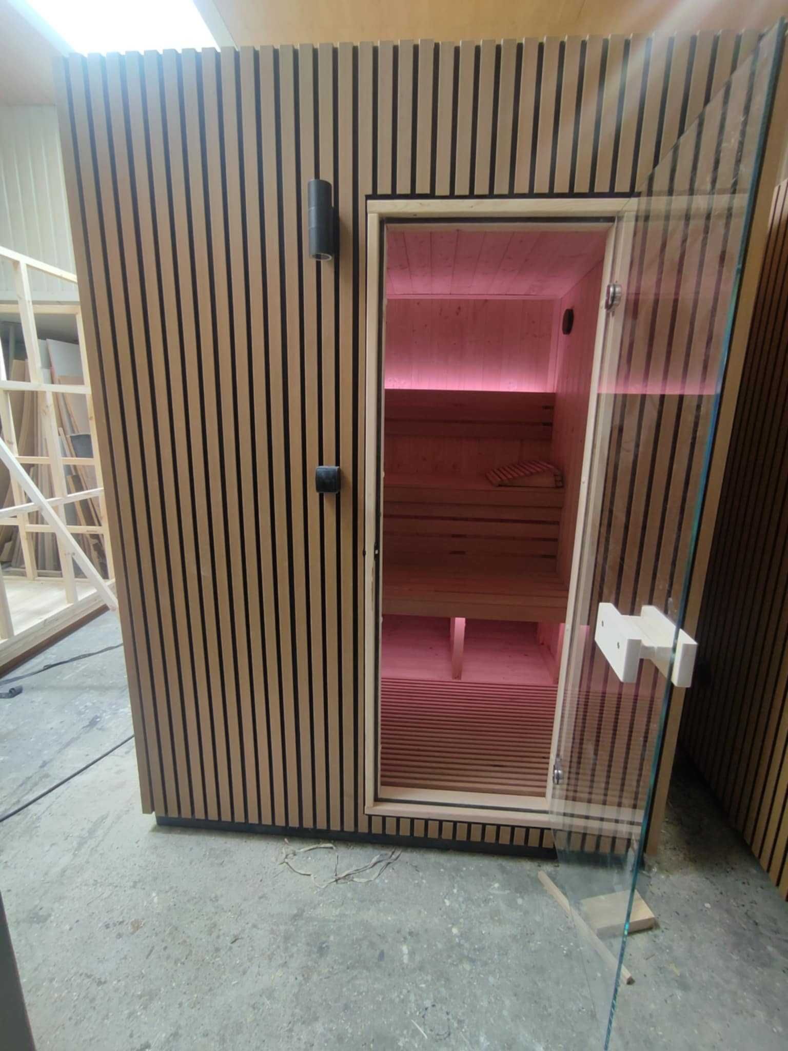Sauna ogrodowa lamelowa