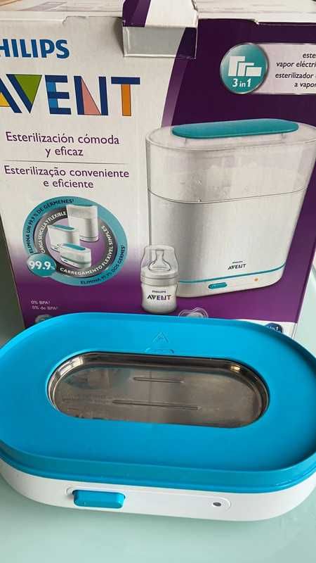 Esterilização de biberões da Philips Avent 3 em 1