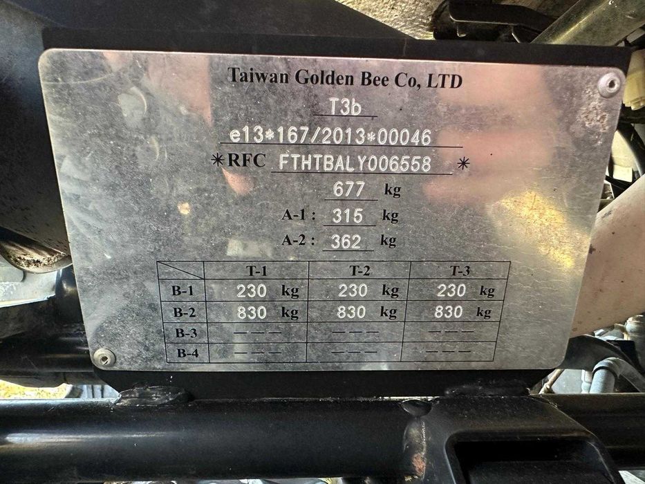 Quad 4x4 Tgb Blade 600 Esp Homologacja T3B