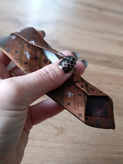 Krawat męskie Louis Vuitton 100% Silk jedwab