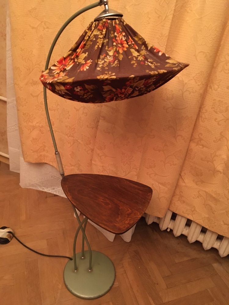 Торшер с подставкой ссср светильник ночник лампа свет стол винтаж рет