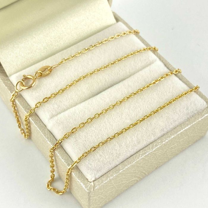 ZŁOTY łańcuszek splot "ANKIER" pełny PRÓBA 585 (14K) długość 45 cm