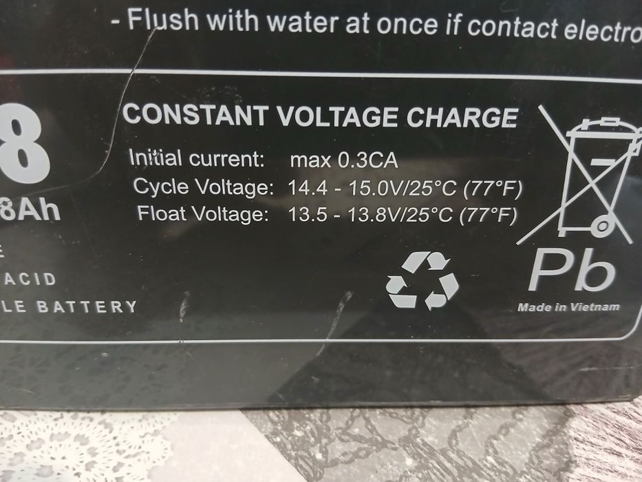 Акамулятори гелеві 18a/h  март 24 року