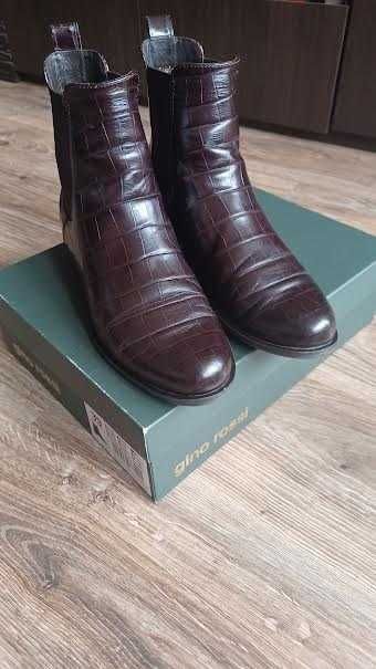 czekoladowe sztyblety GINO ROSSI rozmiar 39