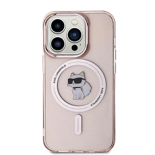 Etui Karl Lagerfeld IML Choupette MagSafe na iPhone 14 Pro Max - różow
