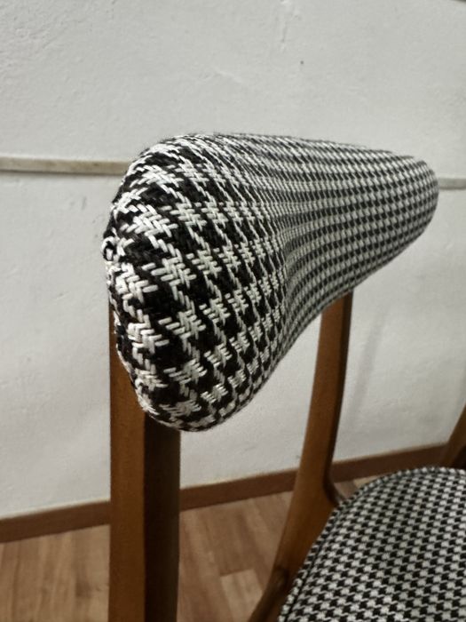 Krzeslo PRL Halas  lata 60 pepitka