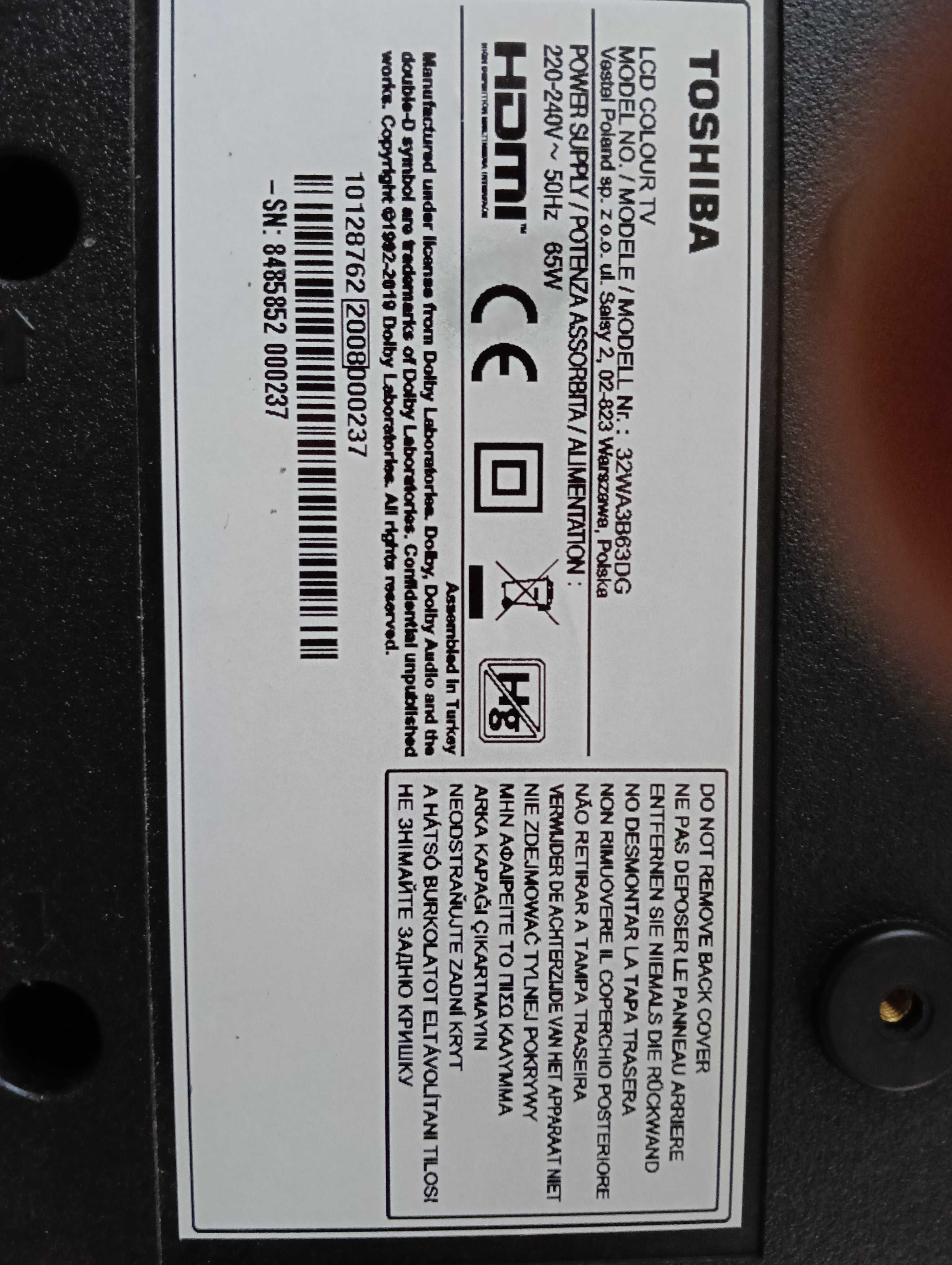TV Toshiba Android 32WA3B63DG