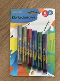 Klej brokatowy 6szt. x 10 ml NOWE