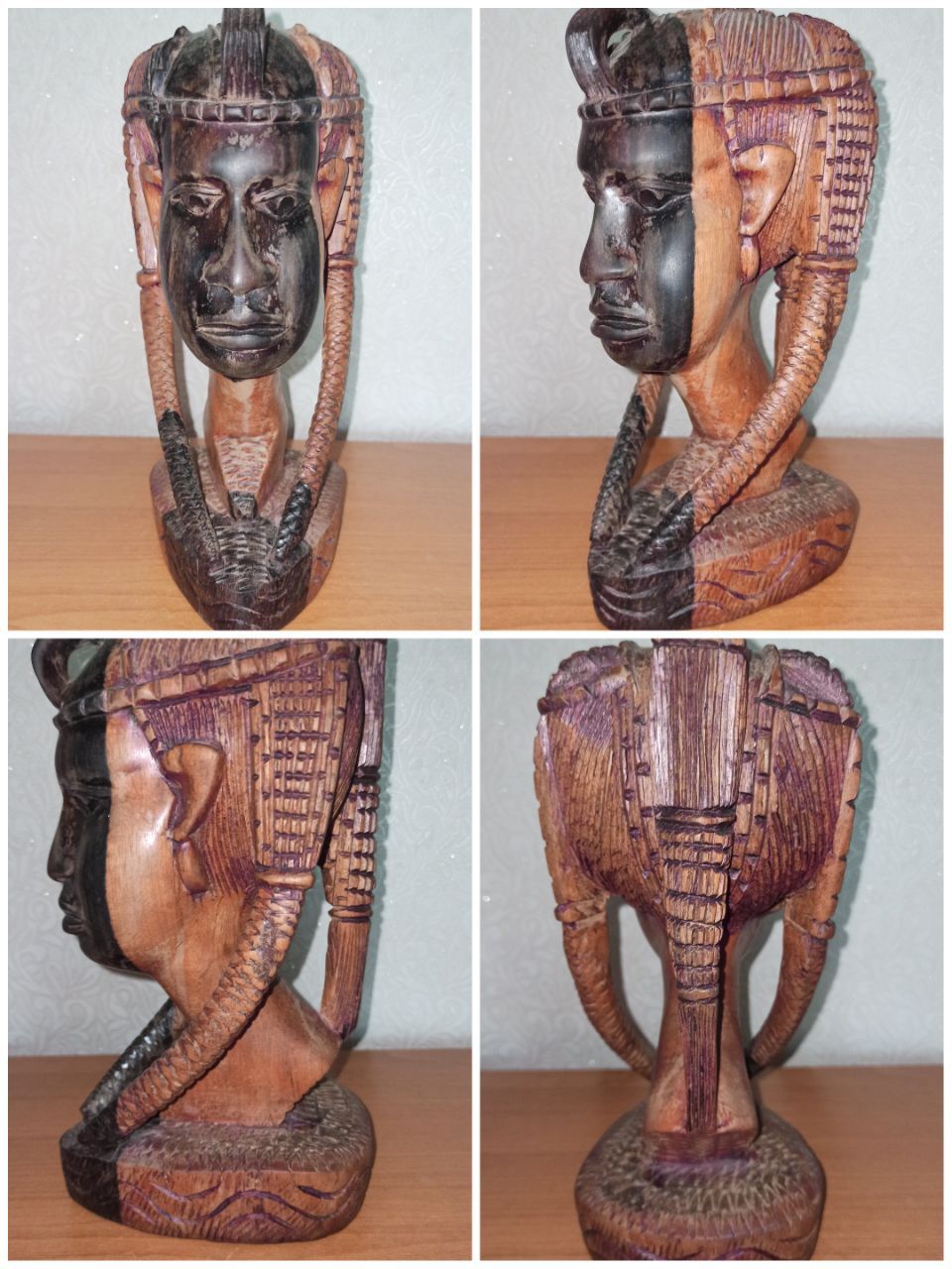 Деревянная статуэтка. Бюст из Африки.
