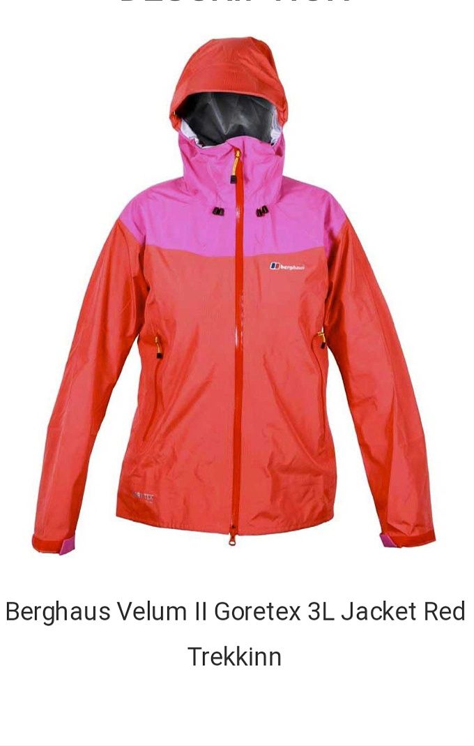 Куртка ,ветровка Berghaus Velum ll Gore Tex 3L Jacket Red Trekkinn