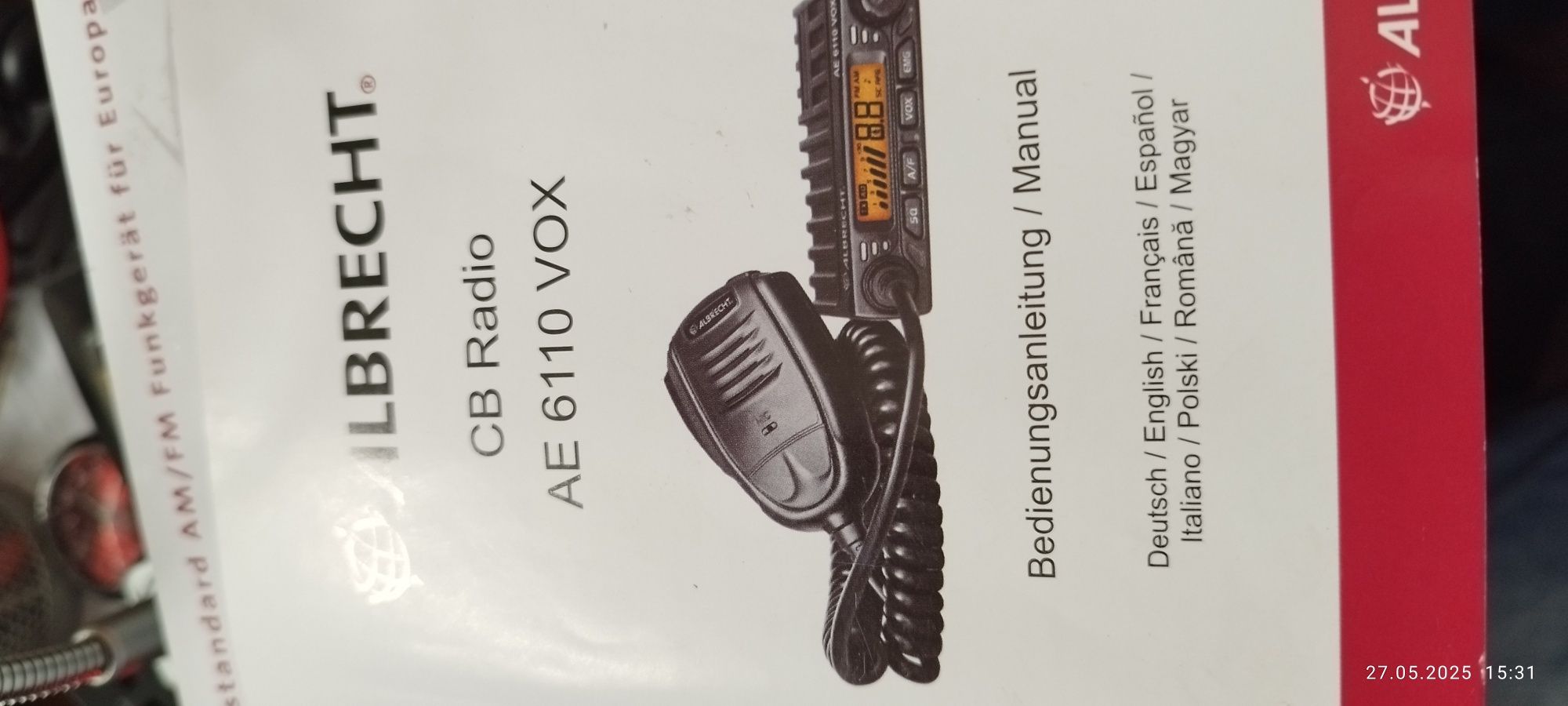Cb radio Albrecht AE 6110 z funkcją VOX