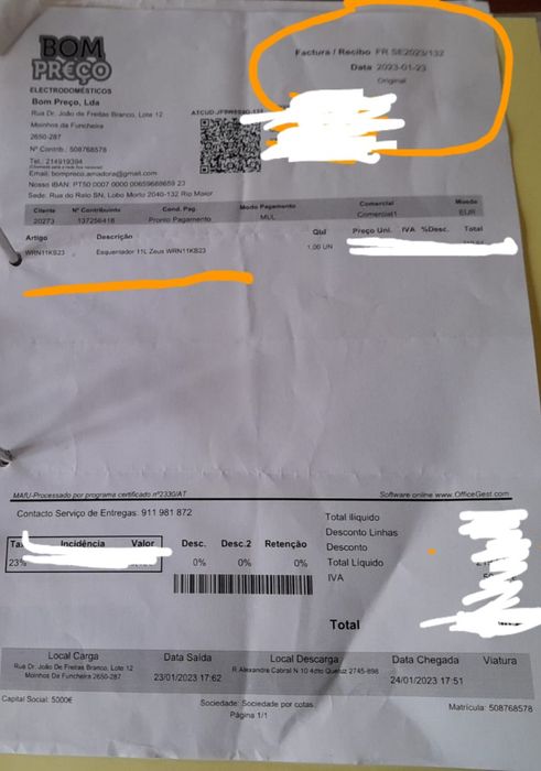 Esquentador com garantia